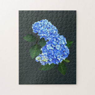 Puzzle Trois Hydrangea bleu