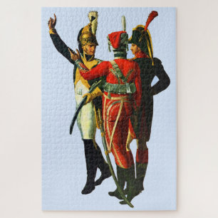 Puzzle trois soldats français vers 1800