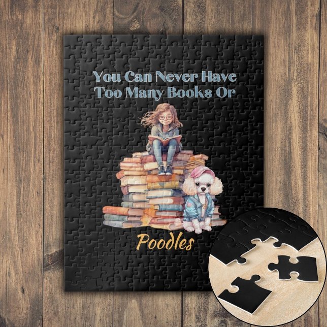 Puzzle Trop de livres ou de canicules (Too Many Books or Poodles Jigsaw Puzzle)