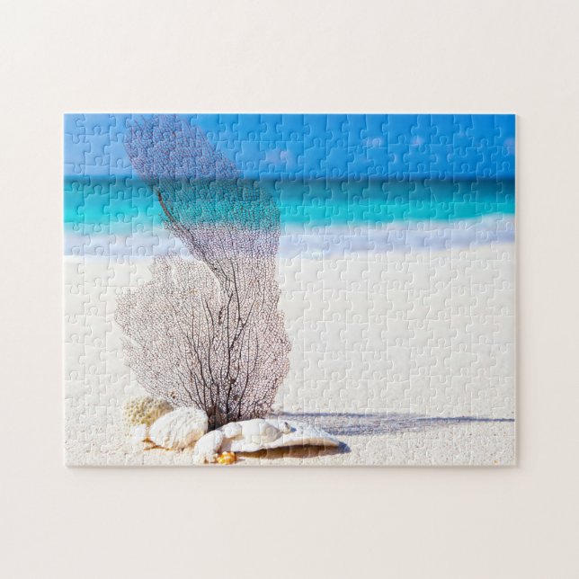 Puzzle Tropical Beach Trinidad and Tobago. (Horizontal)