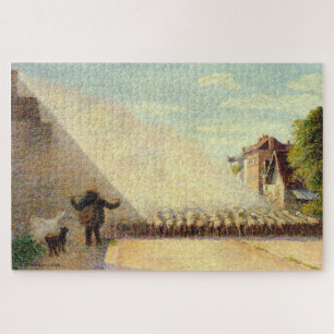 Puzzle Troupeau de moutons (1888) de Camille Pissarro