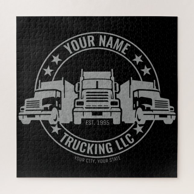 Puzzle Trucker personnalisé Big Rig Semi Camion Camion (Vertical)