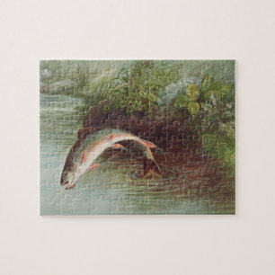 Puzzle Truitelle de ruisseau sautant par S.A. Kilbourne P