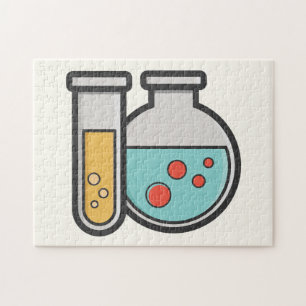 Puzzle Tube d'essai de chimie et bécher