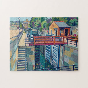 Puzzle Tuel Lane écluse Sowerby Bridge Yorkshire Canal Ar