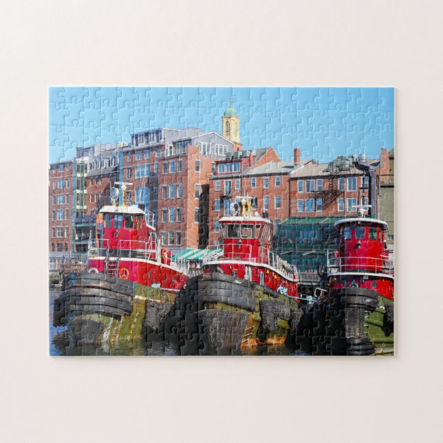 Puzzle Tug Boats Portsmouth New Hampshire. (Horizontal)