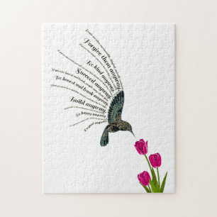 Puzzle Tulipes de colibri de prière inspirante