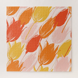 Puzzle Tulipes diagonales : Conception de couleurs claire
