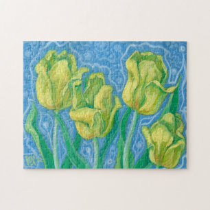 Puzzle Tulipes Jaunes, Fleurs De Printemps Art Floral Pei