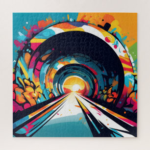 Puzzle Tunnel Avec Graffiti Art