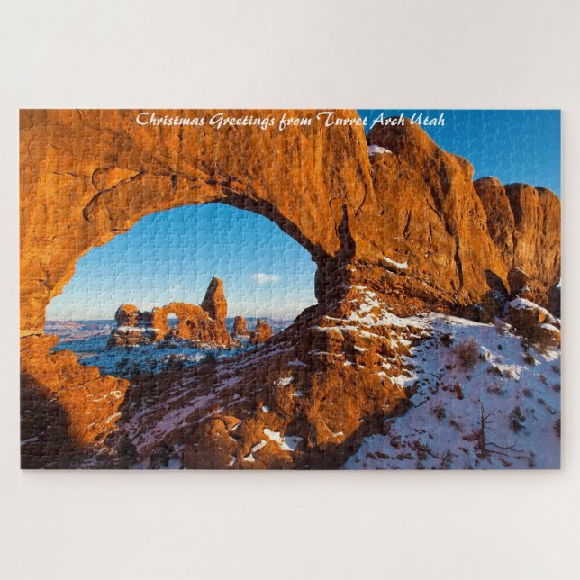 Puzzle Turret Arch Utah.voeux de Noël (Horizontal)