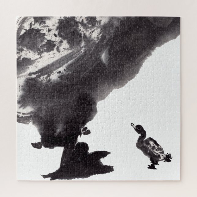 Puzzle Tuschekunst chinois avec motif canard (Vertical)