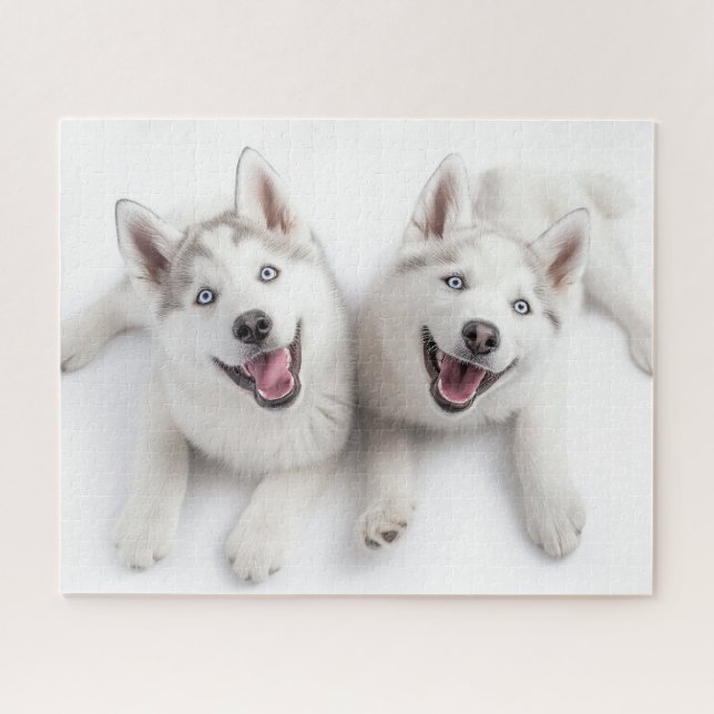 Puzzle Twin Huskies (Horizontal)