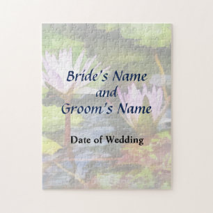 Puzzle Two Purple Water Lotus Wedding Products