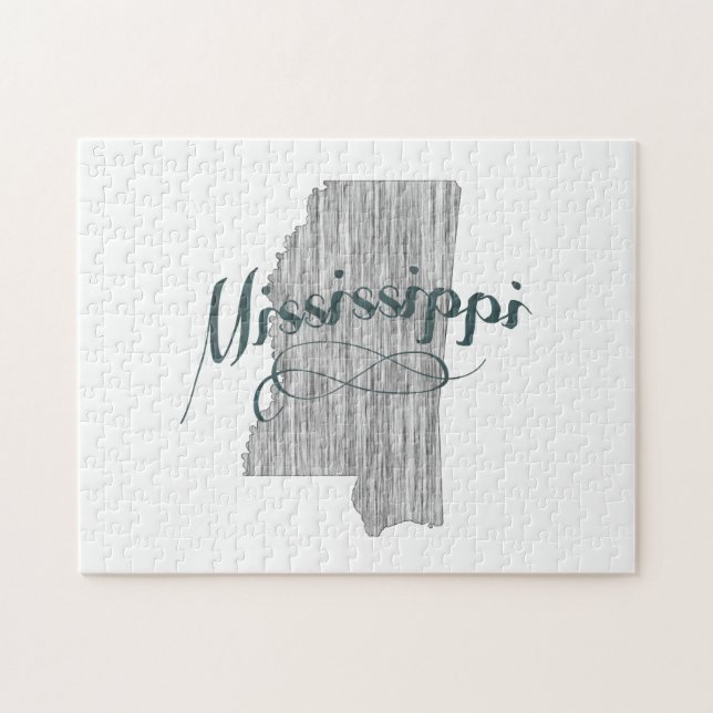 Puzzle Typografy du Mississippi (Horizontal)