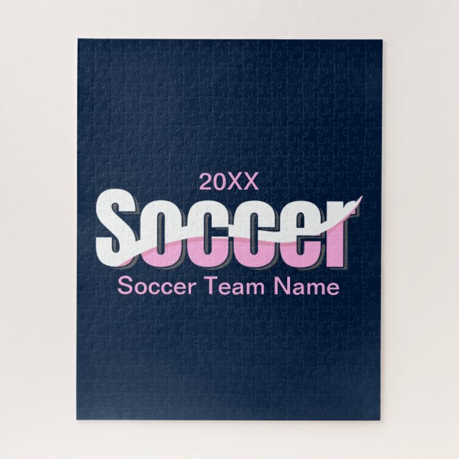Puzzle Typographie de football Art moderne Swish Abstrait (Vertical)