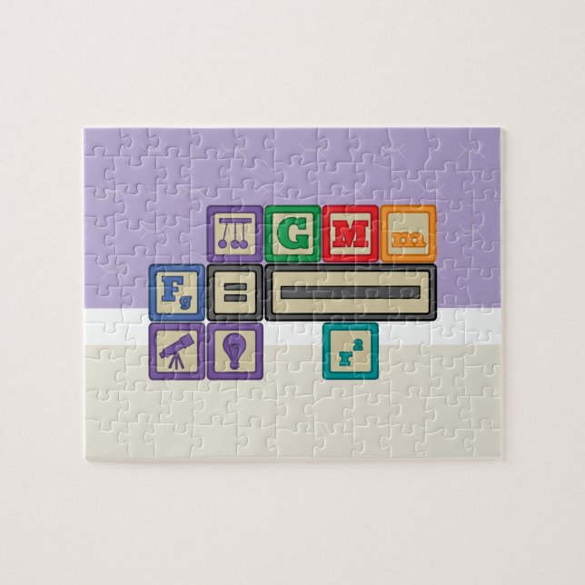 Puzzle über die Blocks eines zukünftigen Physikers (Horizontal)