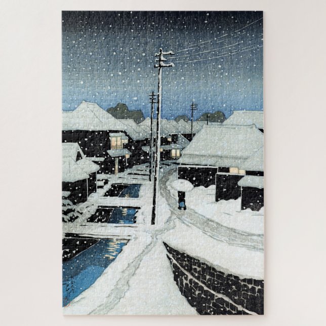 Puzzle ukiyoe - hasui - C07 - Le Village de Terashima ... (Vertical)