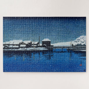 Puzzle ukiyoe [hasui] C22 Port d'Ebisu, île de Sado