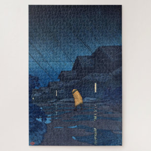 Puzzle ukiyoe [hasui] C24 Evening Shower, Teradomari