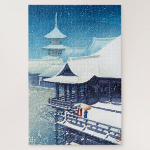 Puzzle ukiyoe - hasui - m07 - Neige du printemps -