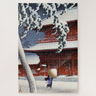 Puzzle ukiyoe hasui n04 Temple Zōjō-ji à Shiba