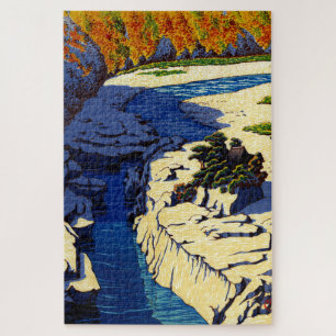 Puzzle ukiyoe hasui n24 ezame sur la rivière Kiso