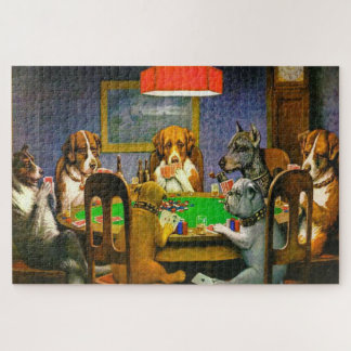 Puzzle Un ami dans le besoin Chiens jouant au poker 1903