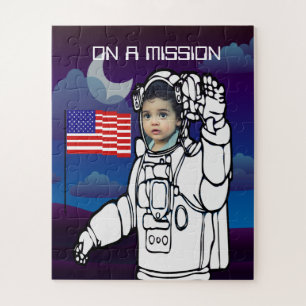 Puzzle Un astronaute sur la lune Un garçon de l'espace ex