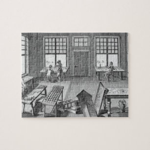 Puzzle Un atelier des inlayer de meubles, du 'Encyclop