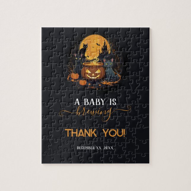 Puzzle Un Bébé Brûle De Mignons Baby showers D'Halloween (Vertical)