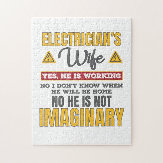 Puzzle Un cadeau de femme pour les électriciens amusants  (Vertical)