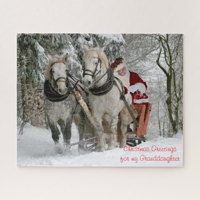 Puzzle Un cadeau de Noël pour ma petite-fille. (Horizontal)