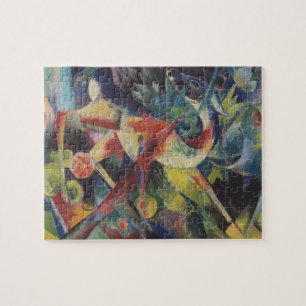 Puzzle Un cerf dans un jardin fleuri par Franz Marc, Art