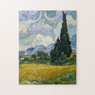 Puzzle Un champ de roues avec Cyprès Van Gogh