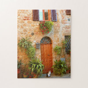 Puzzle Un chat cherche l'entrée chez lui à Pienza, Ital