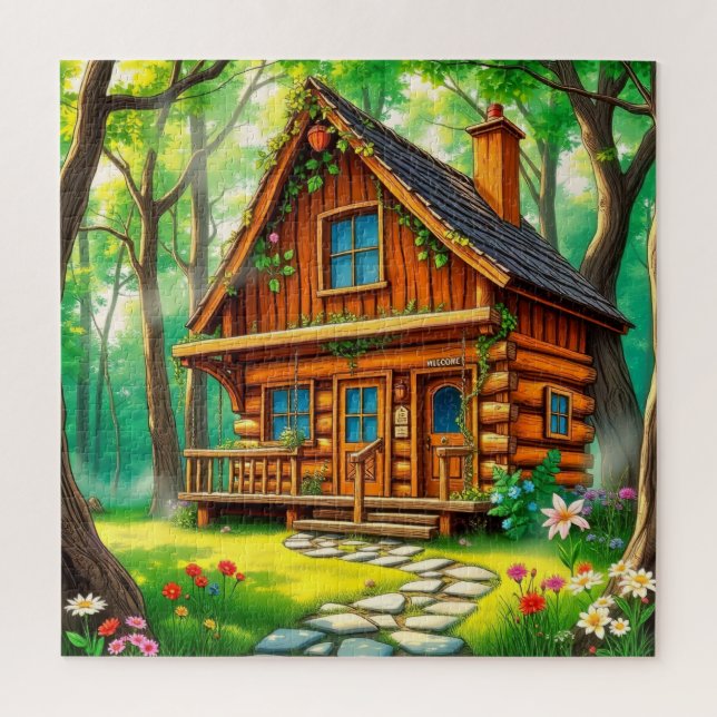 Puzzle Un cottage en bois (Vertical)