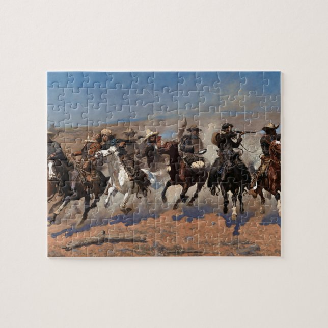 Puzzle Un Dash pour le Bois par Frederic Remington (Horizontal)
