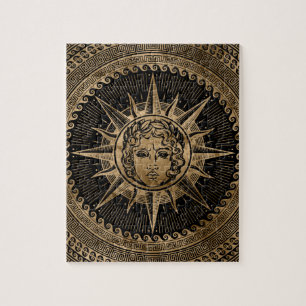 Puzzle Un dieu soleil d'or d'Apollo sur l'ornement