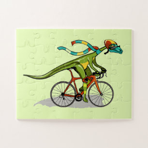 Puzzle Un Dinosaure Anabisetia À Vélo.