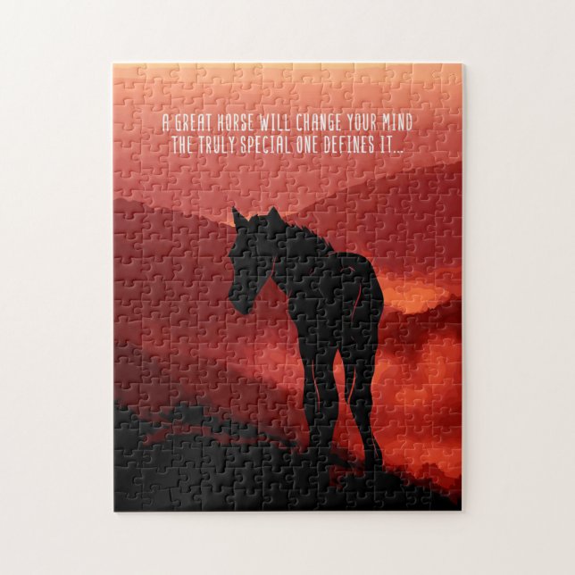 Puzzle Un Grand Cheval Avec Changement D'Esprit (Vertical)