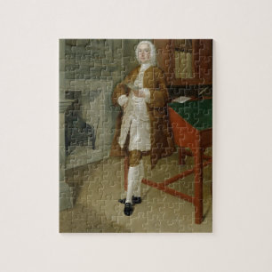 Puzzle Un homme inconnu dans une bibliothèque, c.1740-41