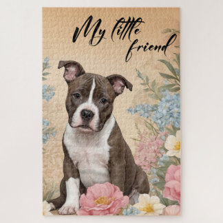 Puzzle Un joli chiot marron du Staffordshire Terrier
