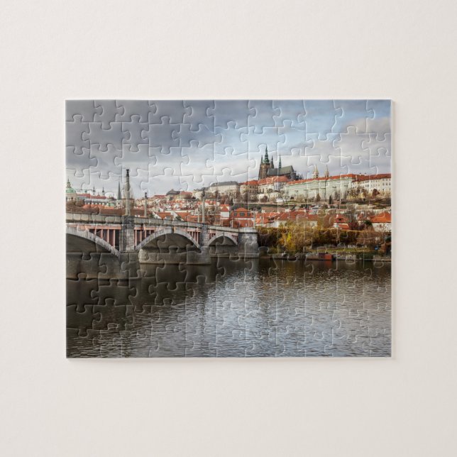 Puzzle Un jour orageux en photo de souvenir de Prague (Horizontal)
