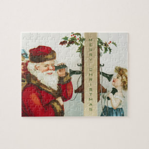 Puzzle Un joyeux Noël Santa Claus par Ellen Clapsaddle