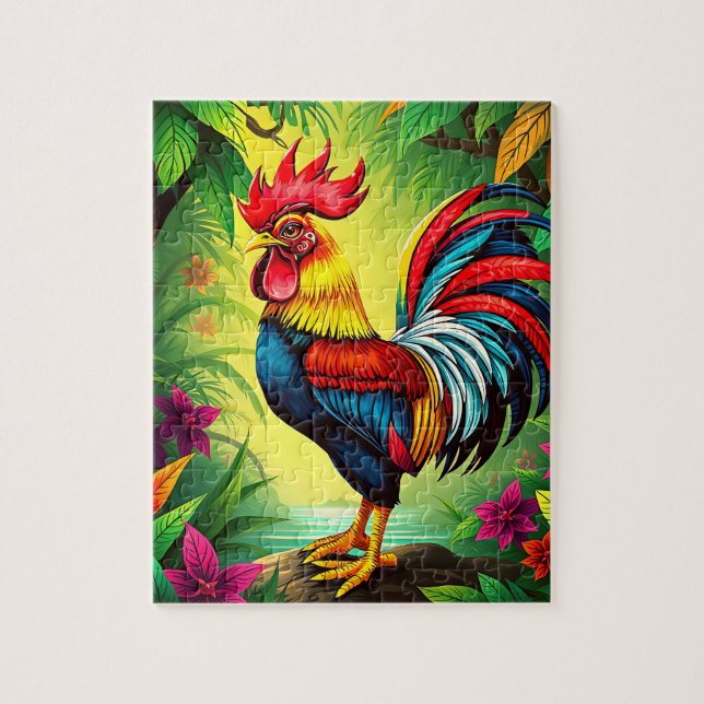 Puzzle Un majestueux coq pour enfants (Vertical)