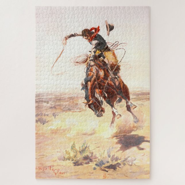 Puzzle Un mauvais tuyau de Charles Russell, Art occidenta (Vertical)
