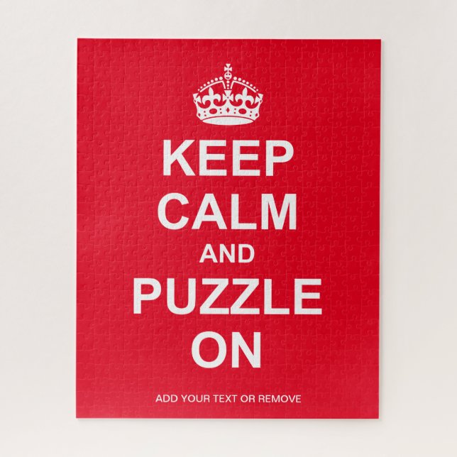Puzzle Un message amusant de voyous "Keep Calme And Puzzl (Vertical)