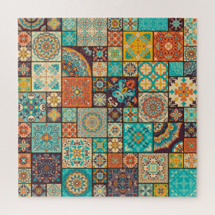 Puzzle Un motif en tuiles arabes et islamiques.