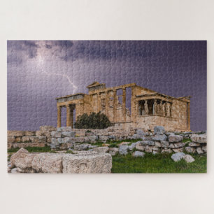Puzzle Un orage sur l'Acropole Athènes, Grèce, Europe
